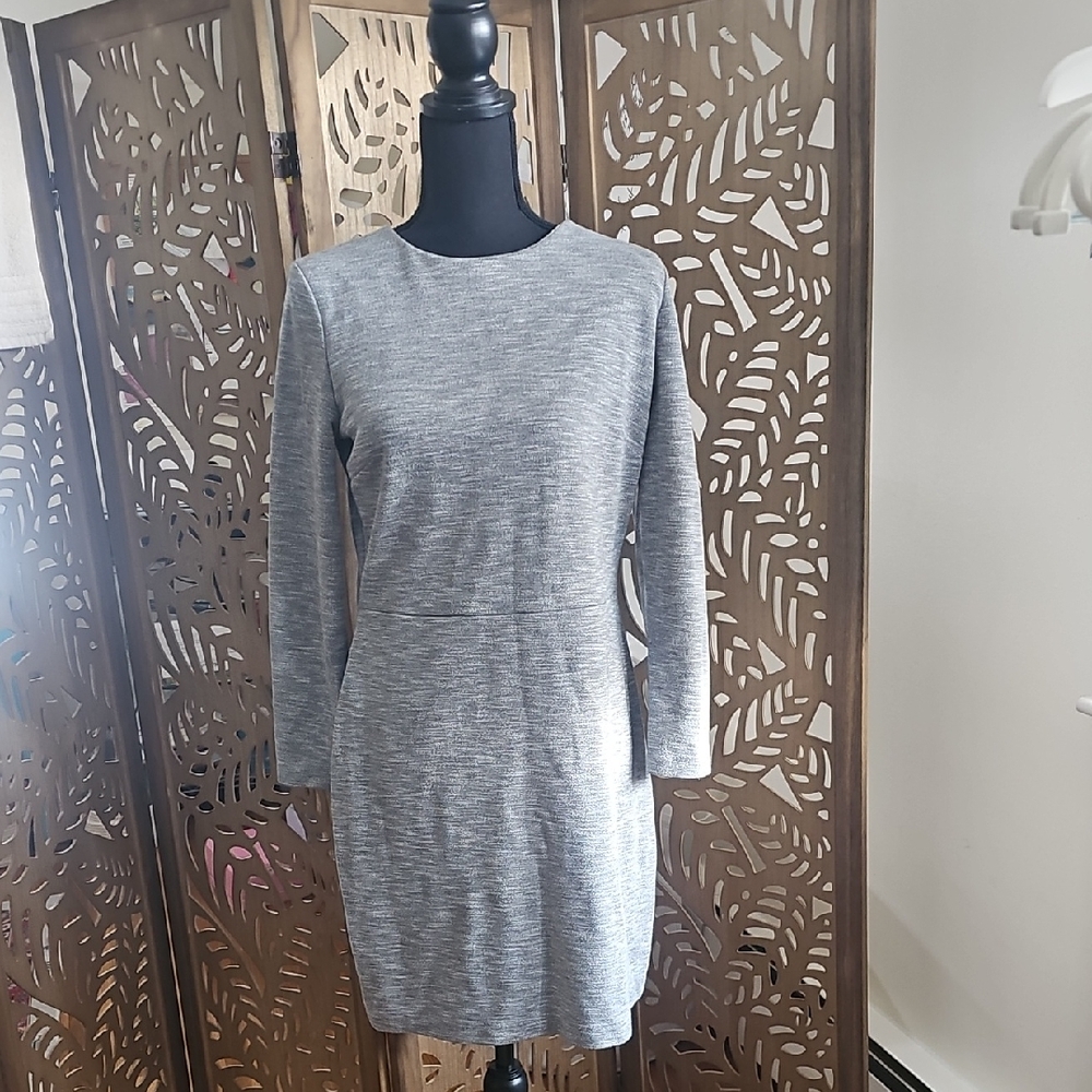 Old Navy Gray Long Sleeve Dress